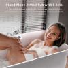 image59 in Acrylic Freestanding Bath Tub Hydromassage Gracefully Rectangle Shaped 8 Water Jets Soaking SPA DoubleEnded Massage Bathtubs with Two Black Pillows  WhiteWhite