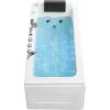image67 Whirlpool TubEmpava Jetted Bathtub with Heater17 JetsWaterfallLightHydro Massage with LED Control Panel