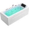 image67 Whirlpool TubEmpava Jetted Bathtub with Heater17 JetsWaterfallLightHydro Massage with LED Control Panel