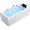 image67 Whirlpool TubEmpava Jetted Bathtub with Heater17 JetsWaterfallLightHydro Massage with LED Control Panel