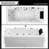 image67 Whirlpool TubEmpava Jetted Bathtub with Heater17 JetsWaterfallLightHydro Massage with LED Control Panel