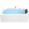 image67 Whirlpool TubEmpava Jetted Bathtub with Heater17 JetsWaterfallLightHydro Massage with LED Control Panel