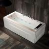 image67 Whirlpool TubEmpava Jetted Bathtub with Heater17 JetsWaterfallLightHydro Massage with LED Control Panel