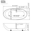 image67 in Acrylic Freestanding Bath Tub Hydromassage Gracefully Oval Shaped 7 Water Jets Soaking SPA DoubleEnded Massage Bathtubs with Black Pillow  White