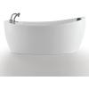 image67 in Acrylic Freestanding Bath Tub Hydromassage Gracefully Oval Shaped 7 Water Jets Soaking SPA SingleEnded Massage Bathtubs with Pillow  White