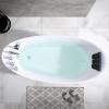 image67 in Acrylic Freestanding Bath Tub Hydromassage Gracefully Oval Shaped 7 Water Jets Soaking SPA SingleEnded Massage Bathtubs with Pillow  White
