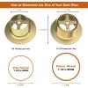 imageBath Tub Drain and Overflow Kit Tub Drain Replacement with TwoHole Overflow Faceplate and Universal FineCoarse Thread Brushed Gold