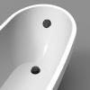 imageBath Tub Drain and Overflow Kit Tub Drain Replacement with TwoHole Overflow Faceplate and Universal FineCoarse Thread Matt Black