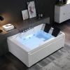imageEmpava 1125W Whirlpool Tub72quot x 48quot Jetted Bathtub for 2 Person Hydro Massage ampamp ChromatherapyETL Certified3 Sided ApronAcrylic 110 GallonsLeft DrainWhite