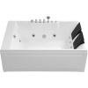 imageEmpava 1125W Whirlpool Tub72quot x 48quot Jetted Bathtub for 2 Person Hydro Massage ampamp ChromatherapyETL Certified3 Sided ApronAcrylic 110 GallonsLeft DrainWhite