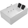 imageEmpava 1125W Whirlpool Tub72quot x 48quot Jetted Bathtub for 2 Person Hydro Massage ampamp ChromatherapyETL Certified3 Sided ApronAcrylic 110 GallonsLeft DrainWhite