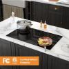 imageEmpava 12 Inch Builtin Electric Cooktop with 2 Burners Touch Control Individual Timers Stop ampamp Go Child Lock Flush Mount Design ETL Certified 1200W ampamp 1800W Zones Hard WiredNo Plug36 Inch