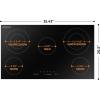 imageEmpava 12 Inch Builtin Electric Cooktop with 2 Burners Touch Control Individual Timers Stop ampamp Go Child Lock Flush Mount Design ETL Certified 1200W ampamp 1800W Zones Hard WiredNo Plug36 Inch