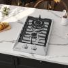 imageEmpava 12 in Gas Stove Cooktop 2 Italy Sabaf Sealed Burners NGLPG Convertible in Stainless Steel 12x21 Inch12 Inch