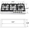 imageEmpava 12 in Gas Stove Cooktop 2 Italy Sabaf Sealed Burners NGLPG Convertible in Stainless Steel 12x21 InchGas 30