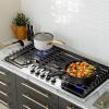 imageEmpava 12quot Gas Stove Cooktop with 2 Italy Sabaf Sealed Burners NGLPG Convertible in Stainless Steel 12 inchesGC36