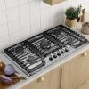 imageEmpava 12quot Gas Stove Cooktop with 2 Italy Sabaf Sealed Burners NGLPG Convertible in Stainless Steel 12 inchesGC36