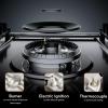 imageEmpava 12quot Gas Stove Cooktop with 2 Italy Sabaf Sealed Burners NGLPG Convertible in Stainless Steel 12 inchesGC36