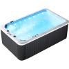 imageEmpava 2 Person 15 Jet 142IN Bathtub Energy Efficient Plug and Play Rectangle Relaxing Outdoor Home Hot Tub Spa with Cover14173 in L x 8661 in W x 4724 in HBlack
