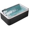 imageEmpava 2 Person 15 Jet 142IN Bathtub Energy Efficient Plug and Play Rectangle Relaxing Outdoor Home Hot Tub Spa with Cover14173 in L x 8661 in W x 4724 in HBlack