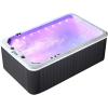 imageEmpava 2 Person 15 Jet 142IN Bathtub Energy Efficient Plug and Play Rectangle Relaxing Outdoor Home Hot Tub Spa with Cover14173 in L x 8661 in W x 4724 in HBlack