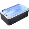 imageEmpava 2 Person 15 Jet 142IN Bathtub Energy Efficient Plug and Play Rectangle Relaxing Outdoor Home Hot Tub Spa with Cover14173 in L x 8661 in W x 4724 in HBlack