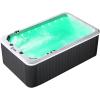 imageEmpava 2 Person 15 Jet 142IN Bathtub Energy Efficient Plug and Play Rectangle Relaxing Outdoor Home Hot Tub Spa with Cover14173 in L x 8661 in W x 4724 in HBlack