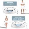 imageEmpava 2 Person Corner Whirlpool Bathtub with 10 Jets Jetted Tub with Light and Heater Hydro Massage Tub with Chromatherapy ETL CertifiedModern