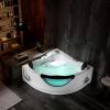 imageEmpava 2 Person Corner Whirlpool Bathtub with 10 Jets Jetted Tub with Light and Heater Hydro Massage Tub with Chromatherapy ETL CertifiedModern