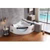 imageEmpava 2 Person Corner Whirlpool Bathtub with 10 Jets Jetted Tub with Light and Heater Hydro Massage Tub with Chromatherapy ETL CertifiedModern