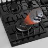 imageEmpava 24 in Gas Stove Cooktop 4 Italy Sabaf Sealed Burners NGLPG Convertible Tempered Glass in Black 24 Inch