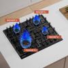 imageEmpava 24 in Gas Stove Cooktop 4 Italy Sabaf Sealed Burners NGLPG Convertible Tempered Glass in Black 24 Inch