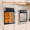 imageEmpava 24 inch Electric Single Wall Oven 25 Cuft Stainless Steel with Basic Broil Bake Functions Mechanical Knobs Control 24WOE40L Silver24WOC02