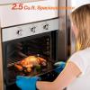 imageEmpava 24 inch Electric Single Wall Oven 25 Cuft Stainless Steel with Basic Broil Bake Functions Mechanical Knobs Control 24WOE40L SilverOven