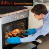 imageEmpava 24 inch Electric Single Wall Oven with 6 Cooking Funcitons Builtin Convection System with Mechanical Knob Control Stainless SteelB14