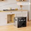 imageEmpava 24 inch Electric Single Wall Oven with 6 Cooking Funcitons Builtin Convection System with Mechanical Knob Control Stainless SteelC17