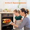 imageEmpava 24 inch Electric Single Wall Oven with 6 Cooking Funcitons Builtin Convection System with Mechanical Knob Control Stainless SteelC17