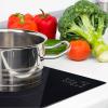 imageEmpava 24Inch Electric Radiant Cooktop 4 Burners Stove Top 6400W with 199 Minutes Timer and 9 Heating Levels Smooth Glass Surface in Black 24 Inch