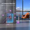 imageEmpava 24in Beverage Refrigerator 140 Can Capacity Builtin Counter or Freestanding Fridge with LED Light and Reversible Glass Door Digital Display 24 Inch Stainless Steel