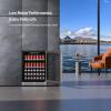 imageEmpava 24in Beverage Refrigerator 140 Can Capacity Builtin Counter or Freestanding Fridge with LED Light and Reversible Glass Door Digital Display 24 Inch Stainless Steel