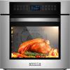 imageEmpava 24quot 10 Cooking Functions W Rotisserie Electric LED Digital Display Touch Control Builtin Convection Single Wall Oven EMPV24WOC02Oven