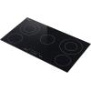 imageEmpava 30 Inch  Electric Cooktop Builtin Radiant Stove 4 Burner with 9 Heating Levels Smooth Glass Surface All Kinds of Cookware ETL Certified220240V Hard Wired No Plug Black36 Inch
