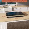 imageEmpava 30 Inch  Electric Cooktop Builtin Radiant Stove 4 Burner with 9 Heating Levels Smooth Glass Surface All Kinds of Cookware ETL Certified220240V Hard Wired No Plug BlackCooktop