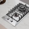 imageEmpava 30 Inch Gas Cooktop with 5 World Class Made in Italy SABAF Burners LPGNG Convertible Ideal RV Top Stoves for Kitchen Stainless Steel12 Inch