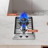 imageEmpava 30 Inch Gas Cooktop with 5 World Class Made in Italy SABAF Burners LPGNG Convertible Ideal RV Top Stoves for Kitchen Stainless Steel12 Inch
