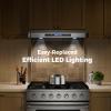 imageEmpava 30 Inch Under Cabinet Range Vent Hood 4Speed 500 CFM Dual Copper Motors Touch ampamp Remote Control Clock Display LED Lights Baffle Filters TopRear Ducted Exhaust Stainless SteelDigital