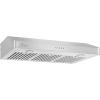 imageEmpava 30 Inch Under Cabinet Range Vent Hood 4Speed 500 CFM Dual Copper Motors Touch ampamp Remote Control Clock Display LED Lights Baffle Filters TopRear Ducted Exhaust Stainless SteelPush Button