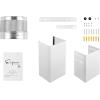 imageEmpava 30 in 500 CFM Wall Mount Range Hood Ducted Exhaust Kitchen VentPush Button Controls3 Speed FanPermanent Filter LEDs Light in Stainless Steel
