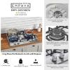 imageEmpava 30 in Gas Stove Cooktop 5 Italy Sabaf Sealed Burners NGLPG Convertible in Black Tempered Glass 30 Inch24 Inch