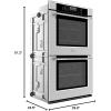 imageEmpava 30quot Electric Double Wall Oven Air Fryer Combo Convection Fan Builtin 10 Cooking Functions with LED Digital Display Touch Control in Stainless Steel EMPV30WO05 30IN Grey30WO05